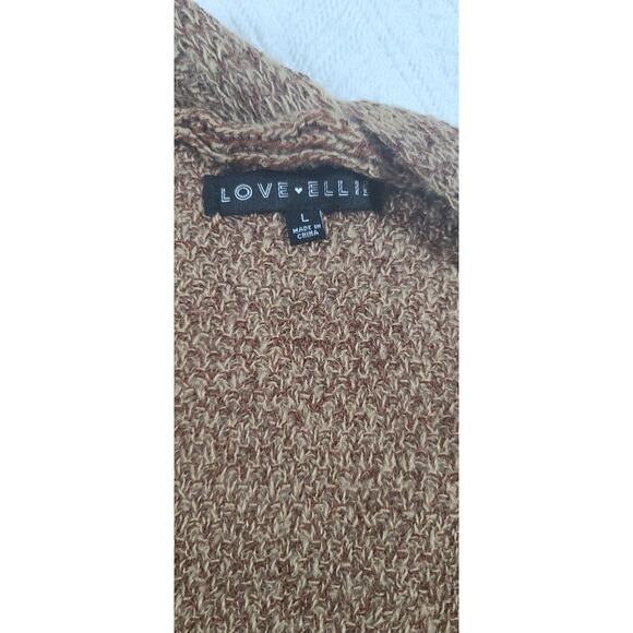 Love Ellie Stitch Fix women's brown duster cardigan Size Large Office Boho cozy - Picture 7 of 10
